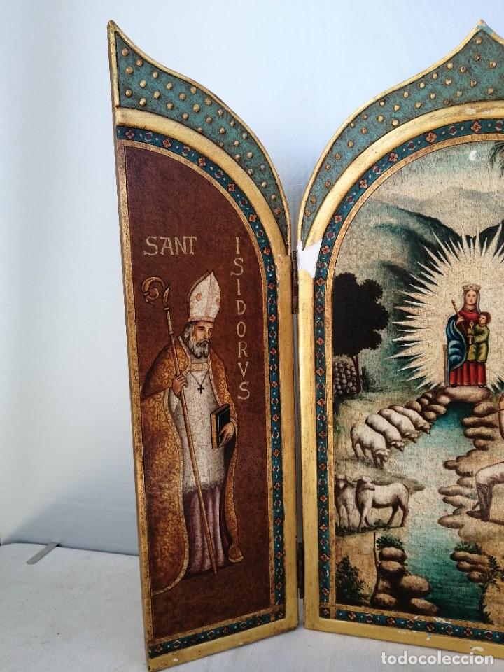 Antig&uuml;edades: Triptico policromado a&ntilde;os 60 - Foto 3