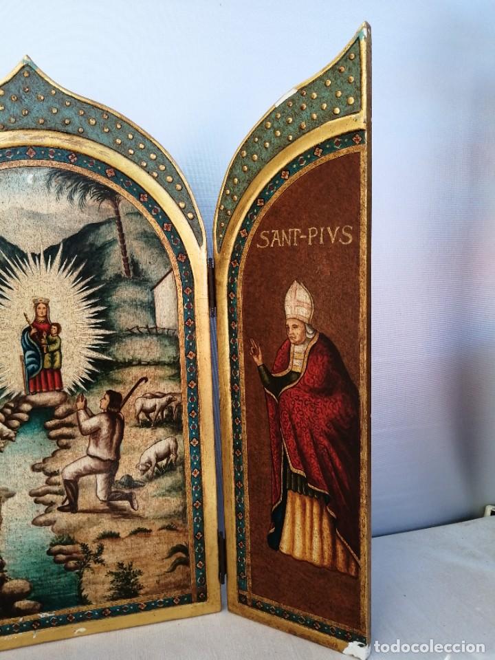 Antig&uuml;edades: Triptico policromado a&ntilde;os 60 - Foto 6