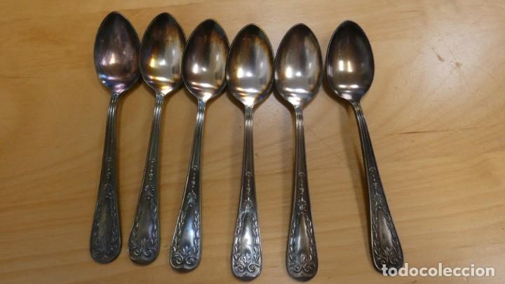 Antig&uuml;edades: CUCHARAS DE POSTRE ANTIGUAS . PLATEADO. - Foto 1