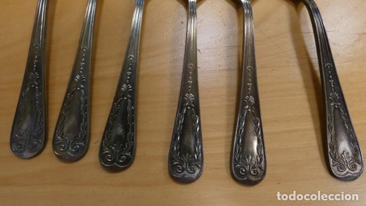 Antig&uuml;edades: CUCHARAS DE POSTRE ANTIGUAS . PLATEADO. - Foto 2