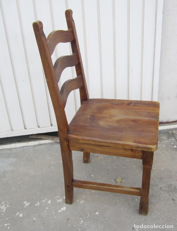 Antig&uuml;edades: 10 sillas rusticas de madera SXX - Foto 5