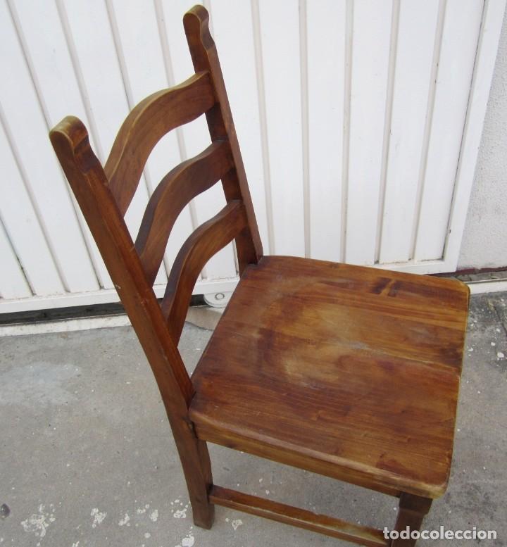 Antig&uuml;edades: 10 sillas rusticas de madera SXX - Foto 6