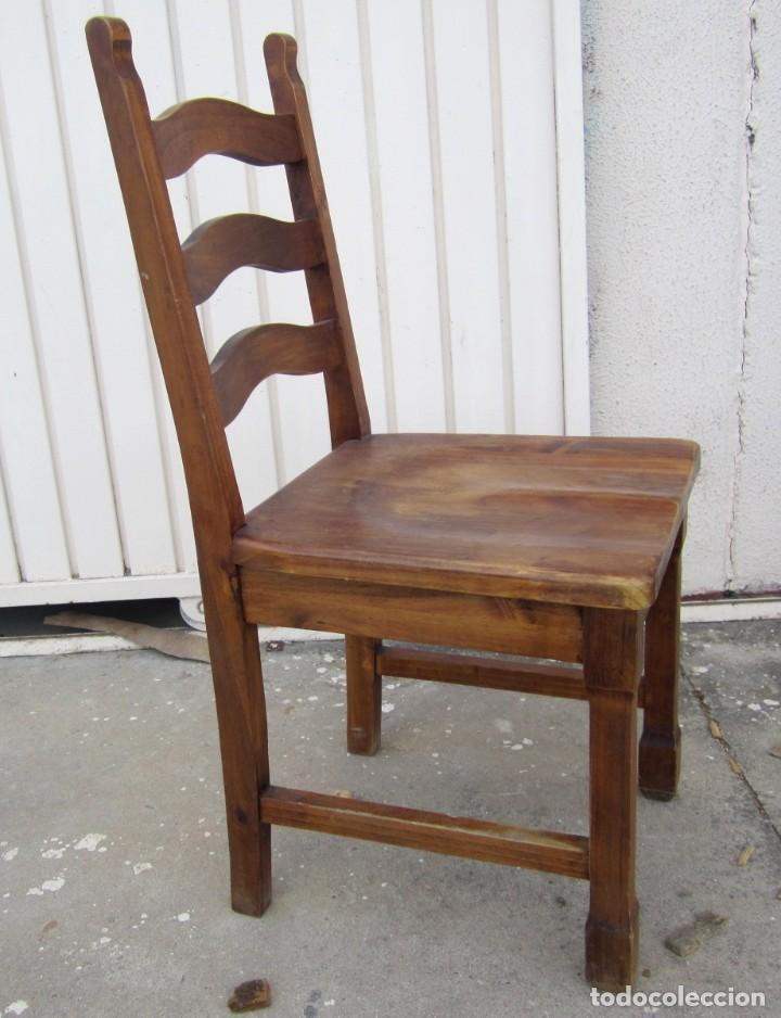 Antig&uuml;edades: 10 sillas rusticas de madera SXX - Foto 10