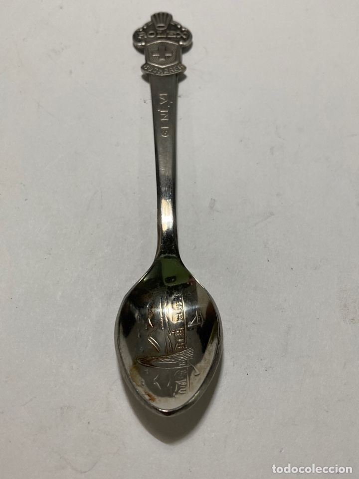 Antig&uuml;edades: Cucharilla de caf&eacute; marca Rolex bucherer geneve en acero