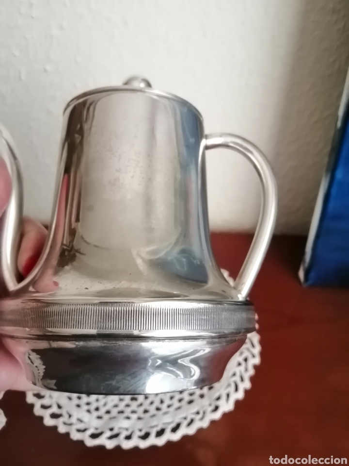 Antig&uuml;edades: Antigua cafetera de plata Alpaca - Foto 2