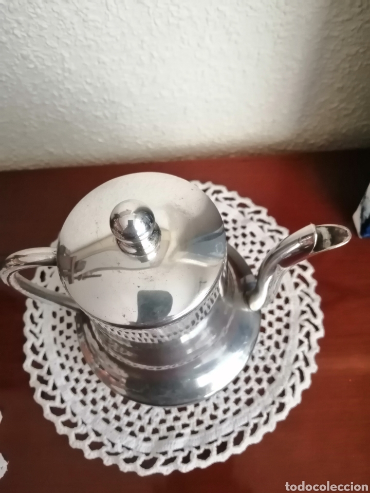 Antig&uuml;edades: Antigua cafetera de plata Alpaca - Foto 4