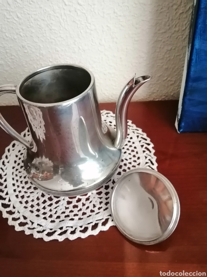 Antig&uuml;edades: Antigua cafetera de plata Alpaca - Foto 5