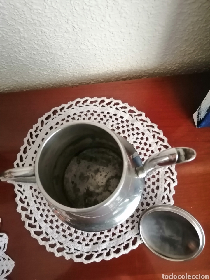 Antig&uuml;edades: Antigua cafetera de plata Alpaca - Foto 6