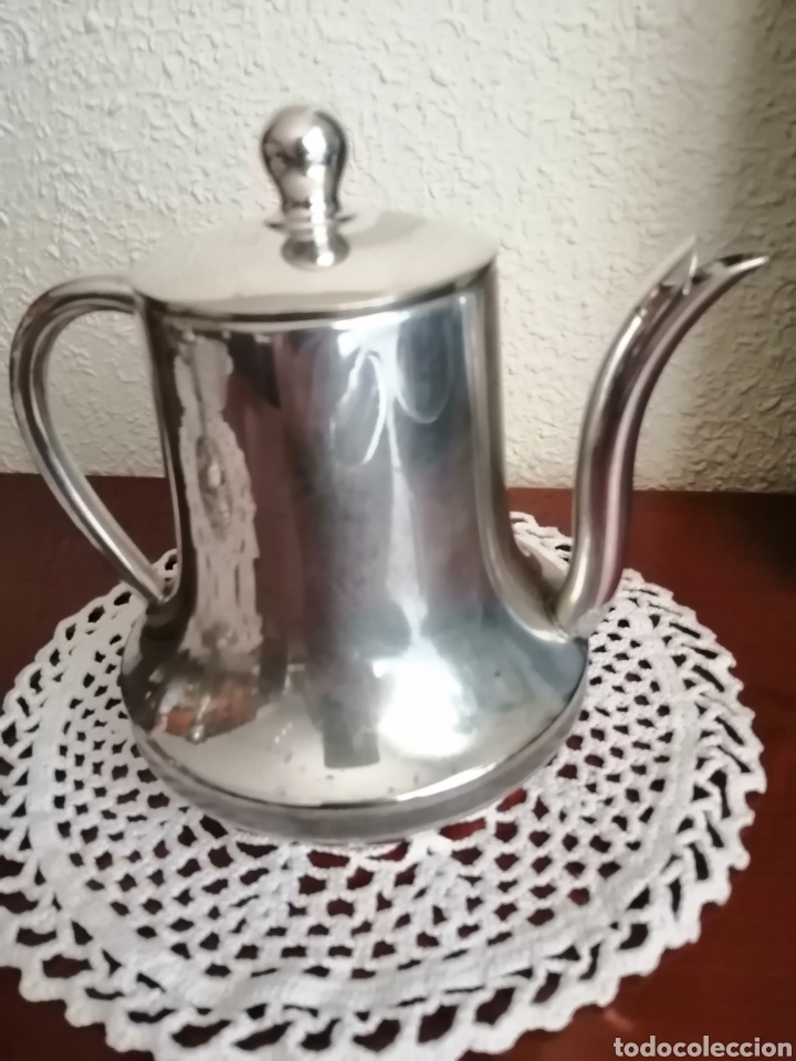 Antig&uuml;edades: Antigua cafetera de plata Alpaca - Foto 8
