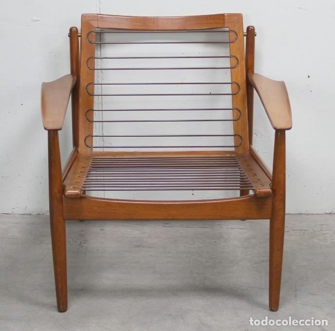 Antig&uuml;edades: Sill&oacute;n dan&eacute;s de teca de Arne Vodder para Glostrup, a&ntilde;os 60 - Foto 4