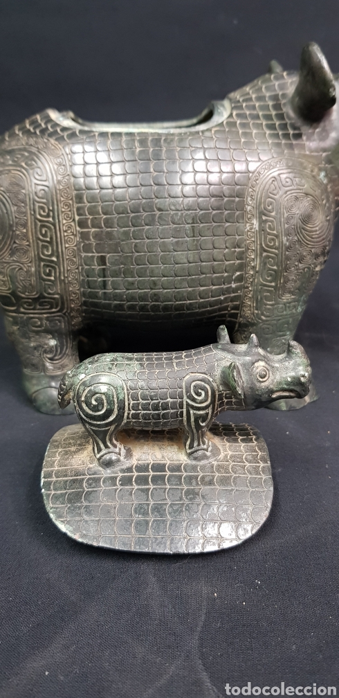 Antig&uuml;edades: REINOCERONTE DE BRONCE - Foto 5