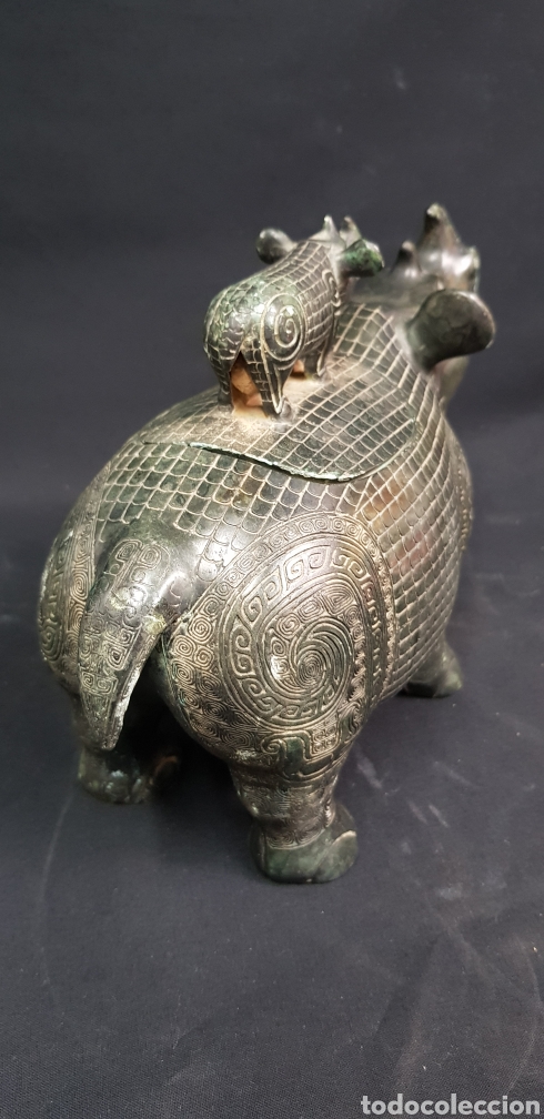 Antig&uuml;edades: REINOCERONTE DE BRONCE - Foto 7