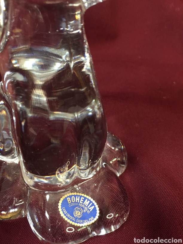 Antig&uuml;edades: Perro Cristal Bohemia - Foto 2