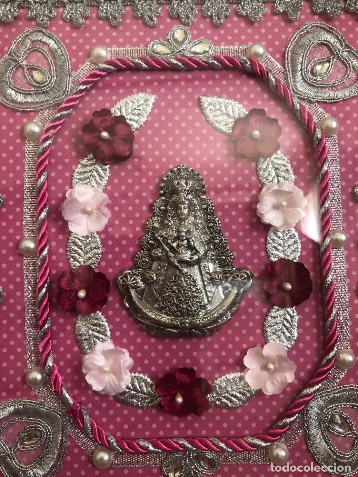 Antig&uuml;edades: CUADRO RELICARIO VIRGEN DEL ROCIO - Foto 7