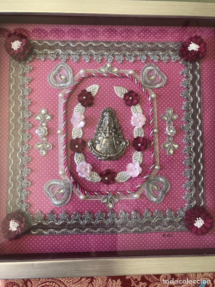 Antig&uuml;edades: CUADRO RELICARIO VIRGEN DEL ROCIO - Foto 6