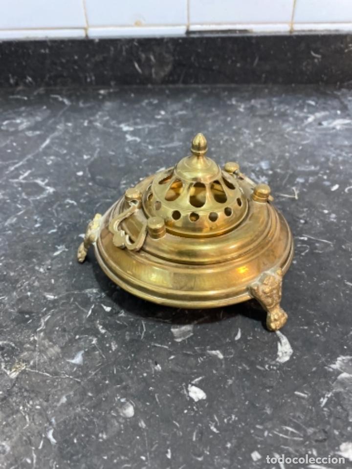Antig&uuml;edades: Brasero en miniatura de cobre (bronce?) - Foto 1