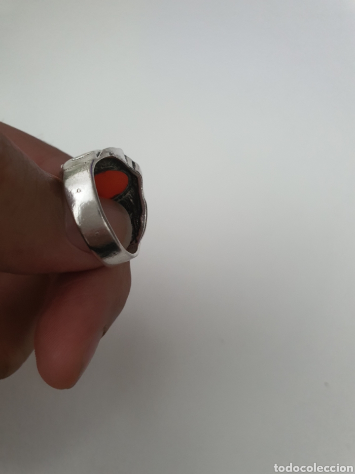 Antig&uuml;edades: Anillo de plata con coral - Foto 5