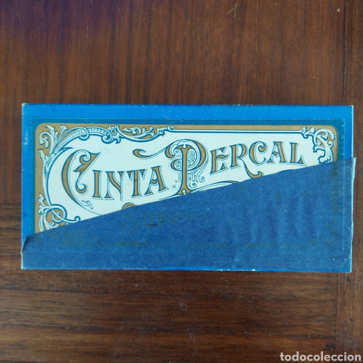 Antig&uuml;edades: CINTA PERCAL CAJITA CON MADEJAS DE CINTA PERCAL - Foto 1