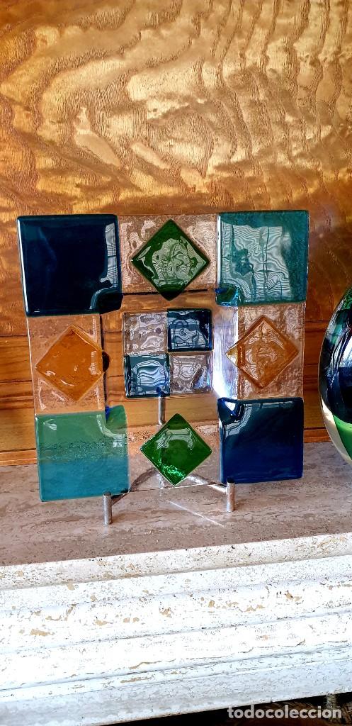 Antiquit&eacute;s: Decoracion platos colores cristal