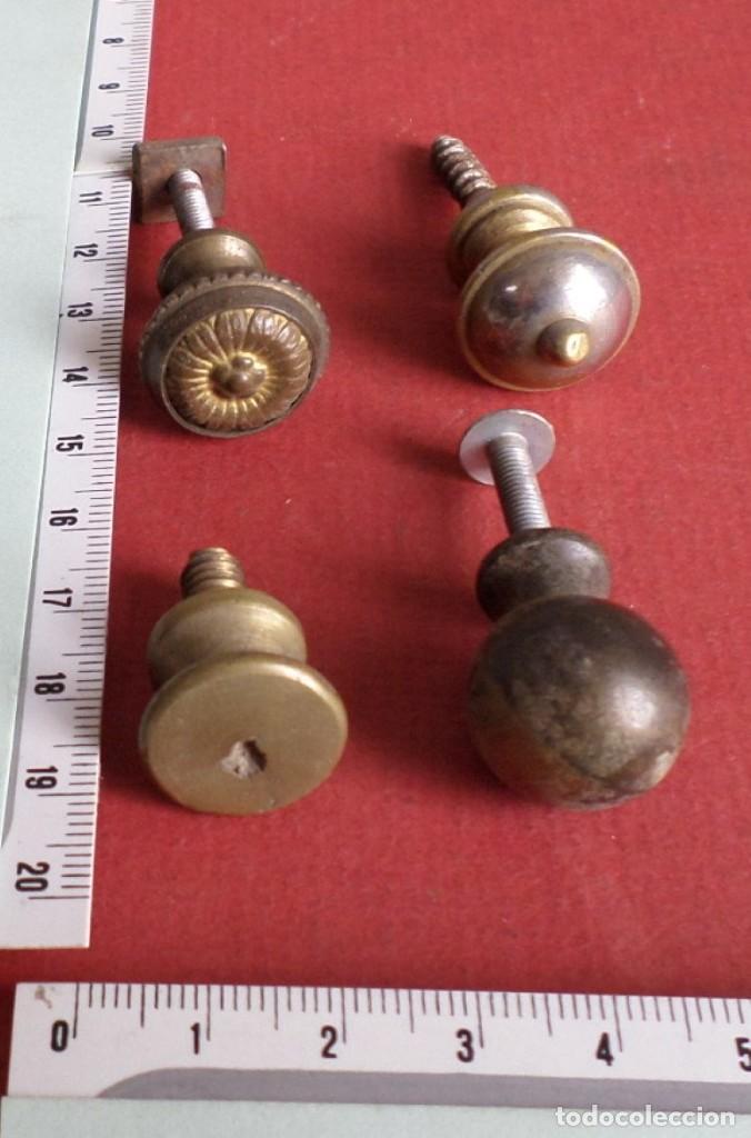 dos tiradores antiguos de bronce en forma de bo - Compra venta en  todocoleccion