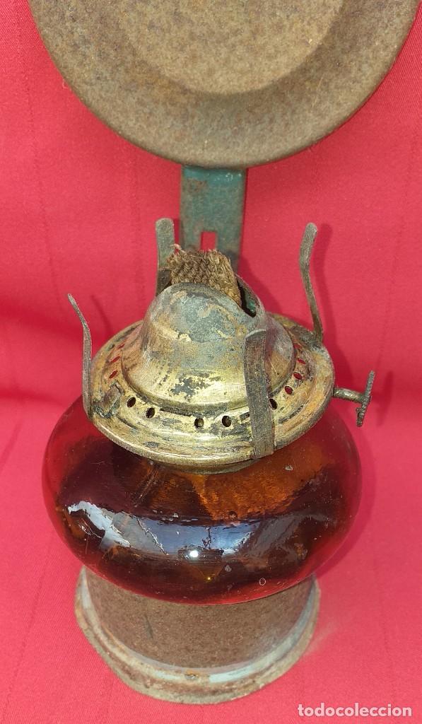 Antig&uuml;edades: QUINQU&Eacute; DE CRISTAL Y LATA - Foto 2