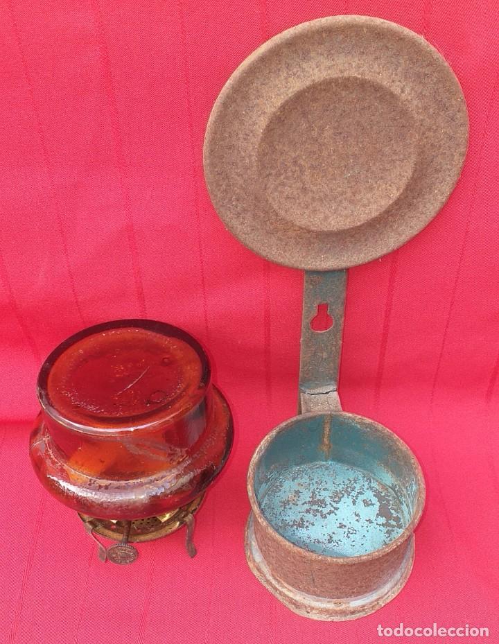 Antig&uuml;edades: QUINQU&Eacute; DE CRISTAL Y LATA - Foto 8