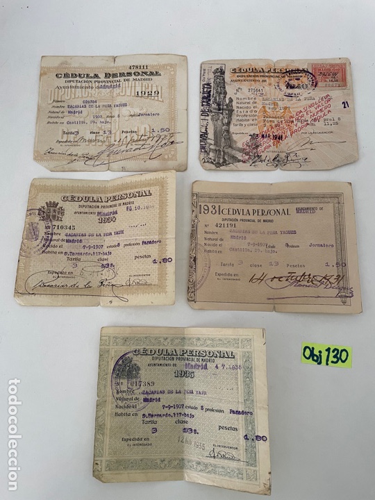 Antig&uuml;edades: LOTE DE C&Eacute;DULAS ANTIGUAS - Foto 1
