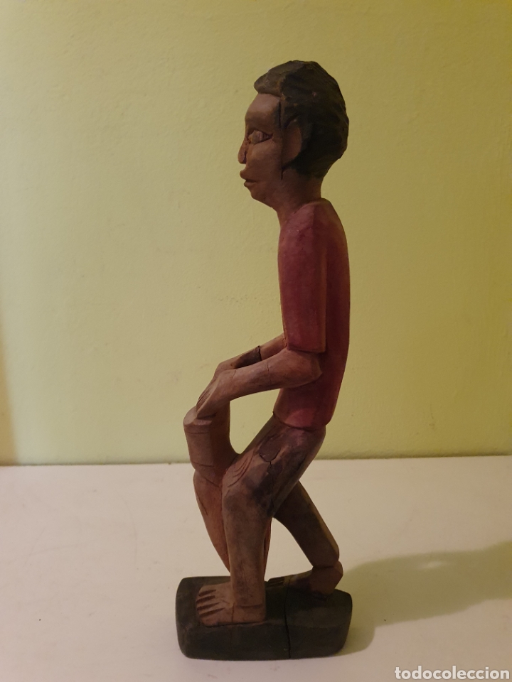 Antig&uuml;edades: FIGURA REALIZADA EN MADERA - Foto 4