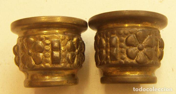 Antig&uuml;edades: 2 morteros o almirez de bronce, peque&ntilde;os. - Foto 1