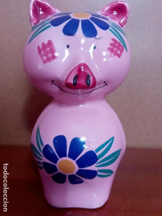 Antig&uuml;edades: Hucha cerdito- ceramicas Hispania Manises - Foto 1