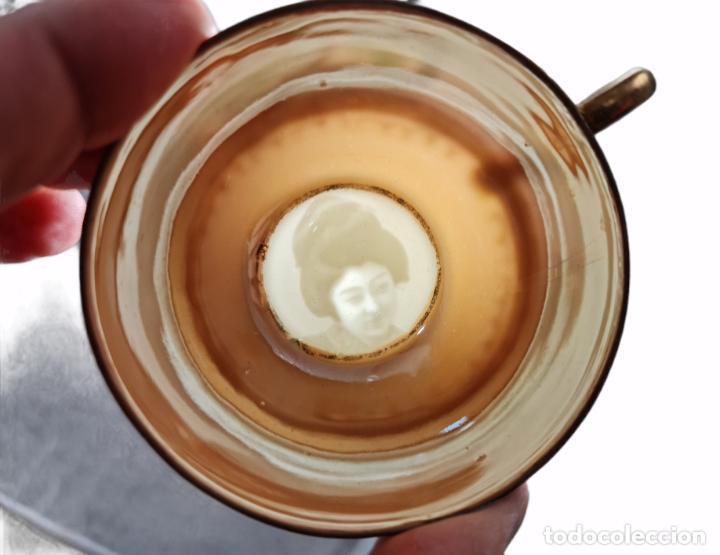 Antigüedades: Juego de té en porcelana cáscara de huevo con litofania. Pps SXX - Foto 13 - 264062365
