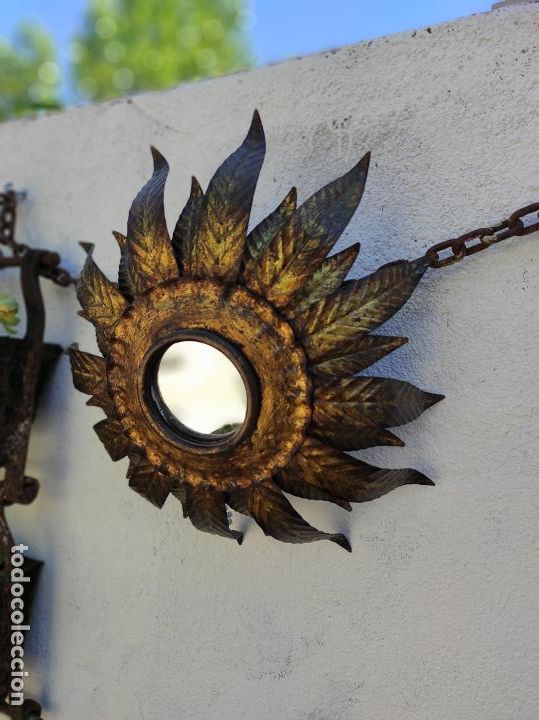 Antig&uuml;edades: Espejo sol con luz - Foto 1