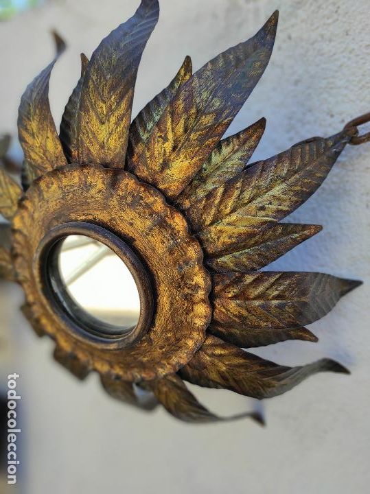 Antig&uuml;edades: Espejo sol con luz - Foto 2
