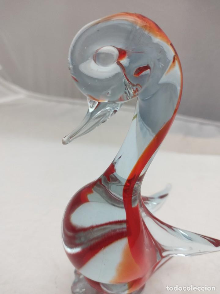 Antig&uuml;edades: Pato en cristal de Murano rojo - Foto 4