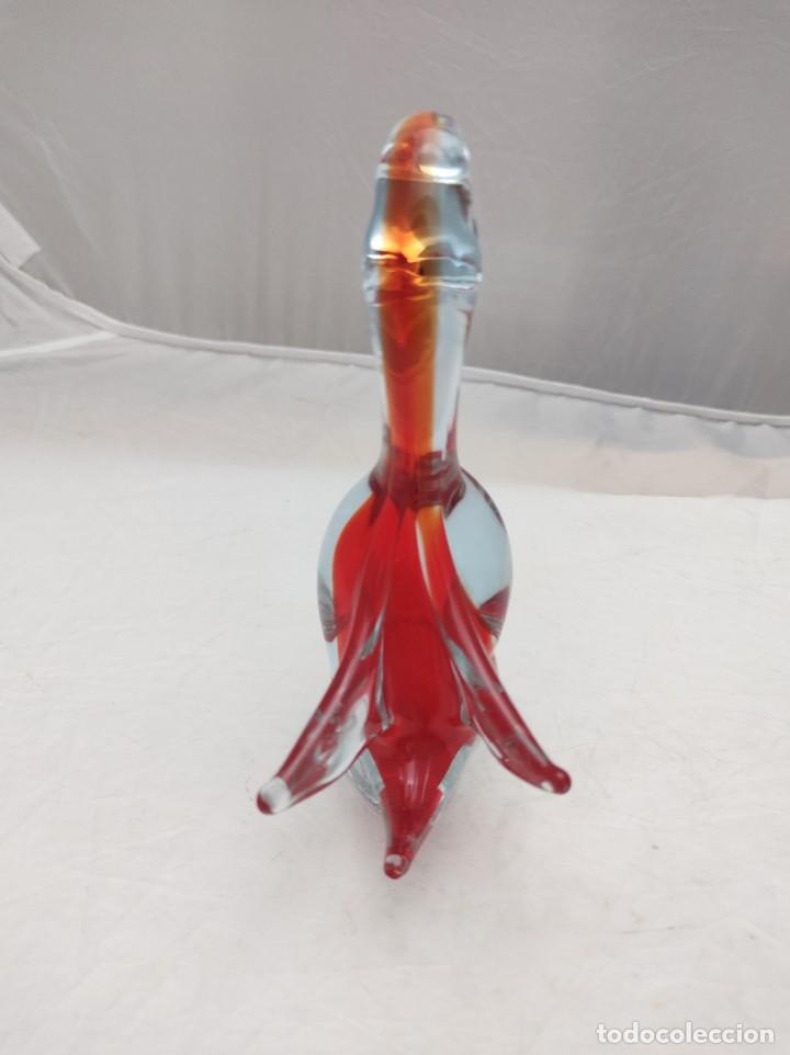 Antig&uuml;edades: Pato en cristal de Murano rojo - Foto 5