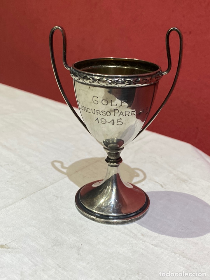 Antigüedades: Copa de plata 1945 . Golf concurso parejas - Foto 1 - 264131205