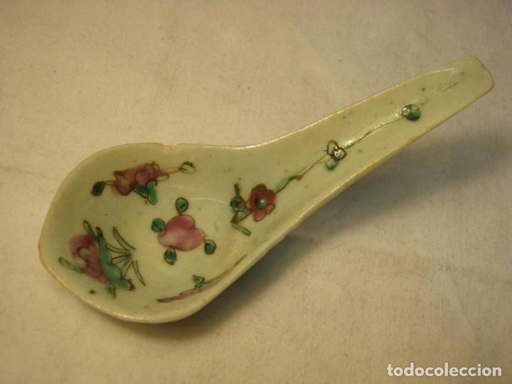 Antig&uuml;edades: CUCHARA DE PORCELANA CHINA - Foto 1