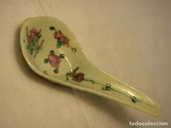 Antig&uuml;edades: CUCHARA DE PORCELANA CHINA - Foto 2