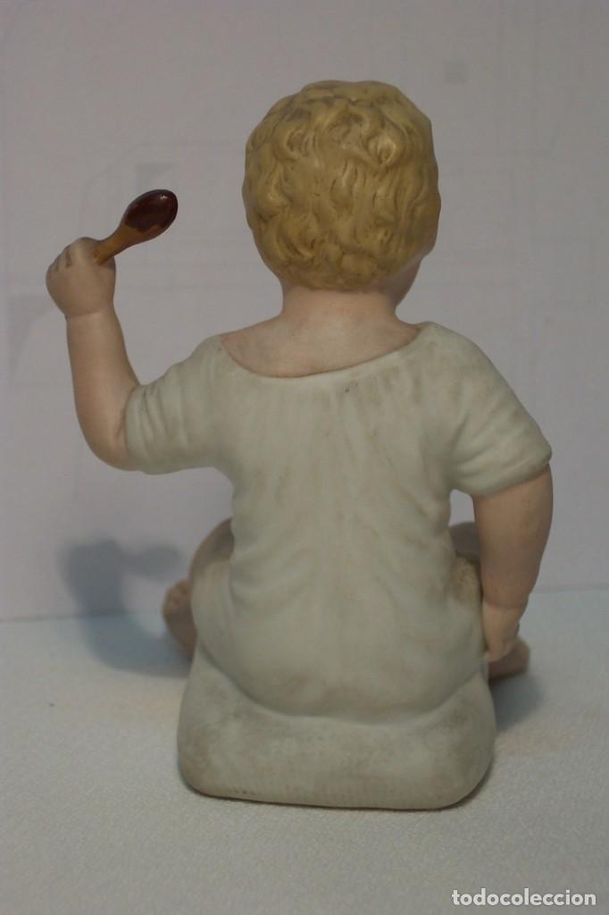 Antig&uuml;edades: NI&Ntilde;O CHOCOLATERO EN PORCELANA BISCUIT - Foto 5