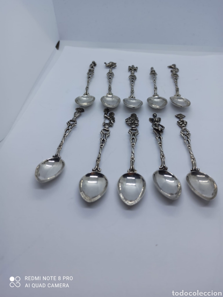 Antig&uuml;edades: Cucharita de plata de ley 800 - Foto 2