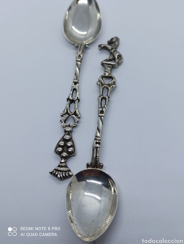 Antig&uuml;edades: Cucharita de plata de ley 800 - Foto 3