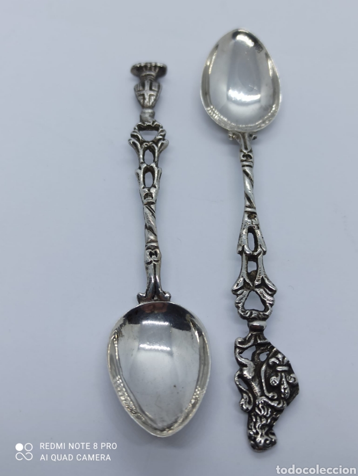 Antig&uuml;edades: Cucharita de plata de ley 800 - Foto 6