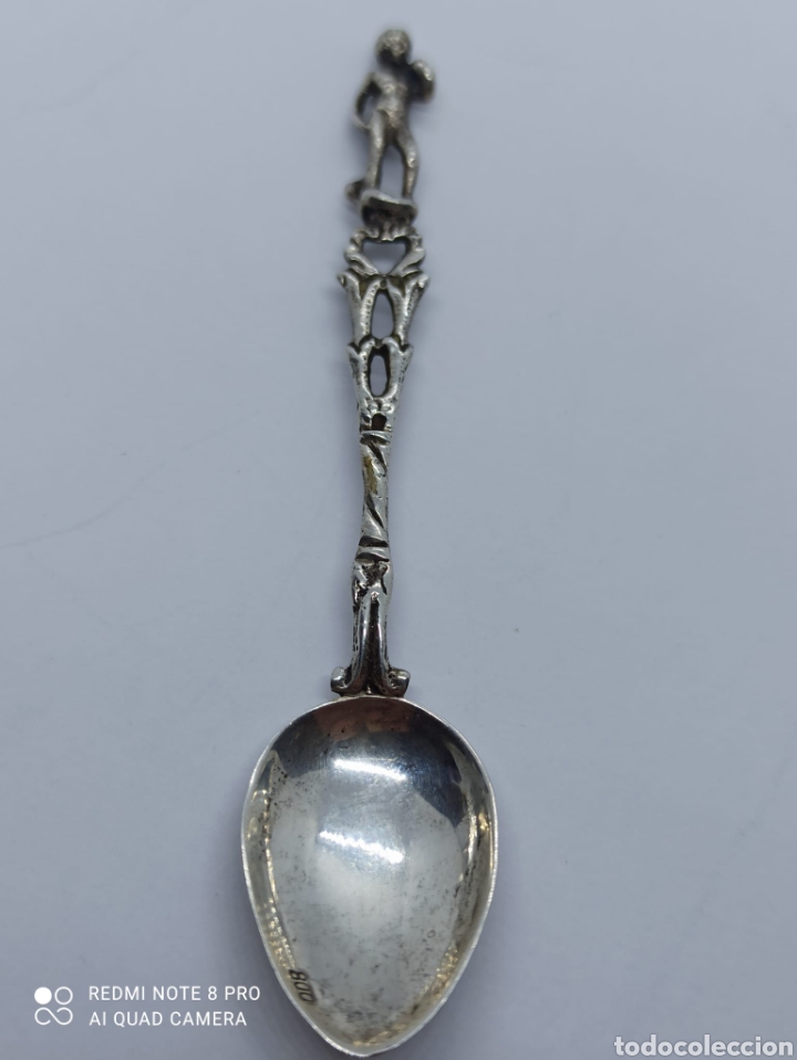 Antig&uuml;edades: Cucharita de plata de ley 800 - Foto 7