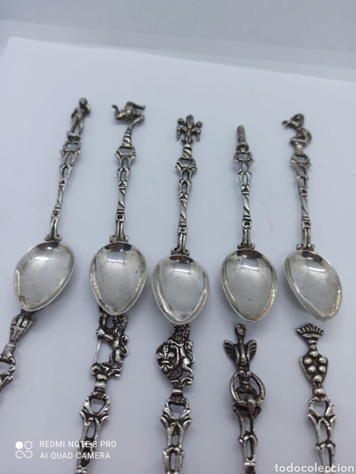 Antig&uuml;edades: Cucharita de plata de ley 800 - Foto 8