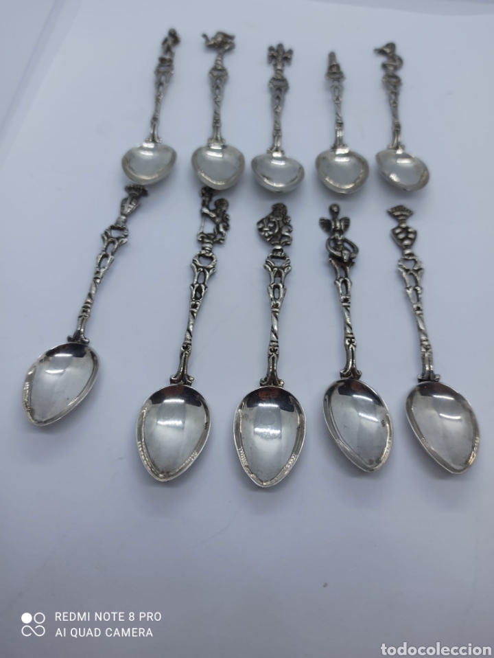 Antig&uuml;edades: Cucharita de plata de ley 800 - Foto 9