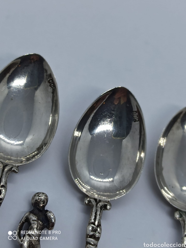 Antig&uuml;edades: Cucharita de plata de ley 800 - Foto 10