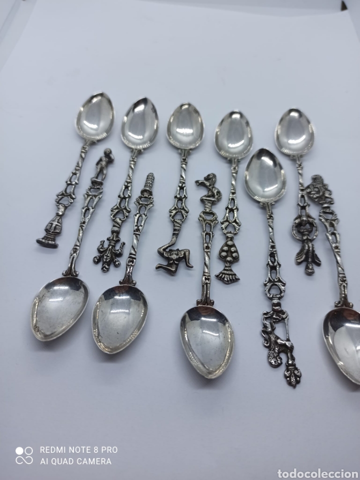 Antig&uuml;edades: Cucharita de plata de ley 800 - Foto 1