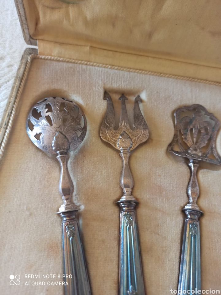 Antig&uuml;edades: Juego de cubiertos para postres - Foto 2