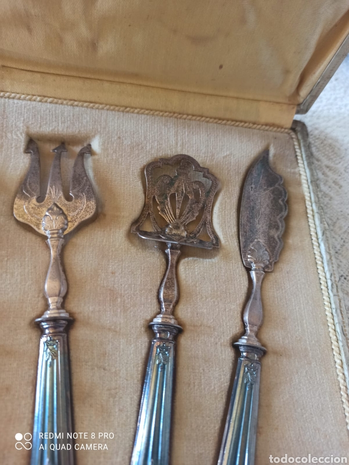 Antig&uuml;edades: Juego de cubiertos para postres - Foto 5