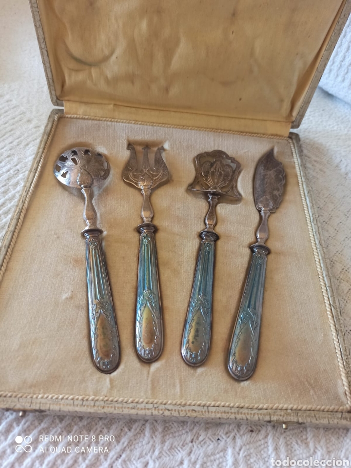 Antig&uuml;edades: Juego de cubiertos para postres - Foto 1